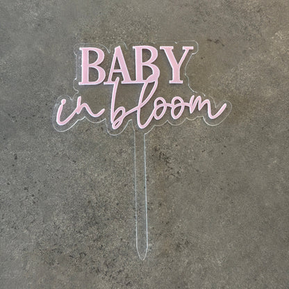 Cake Topper - Baby in bloom