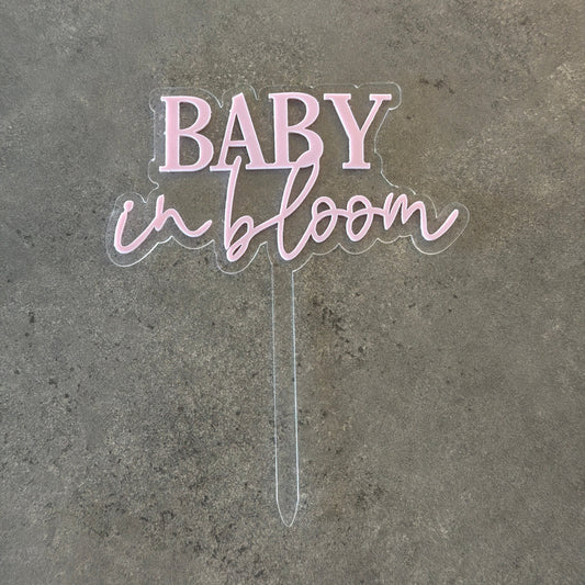 Cake Topper - Baby in bloom