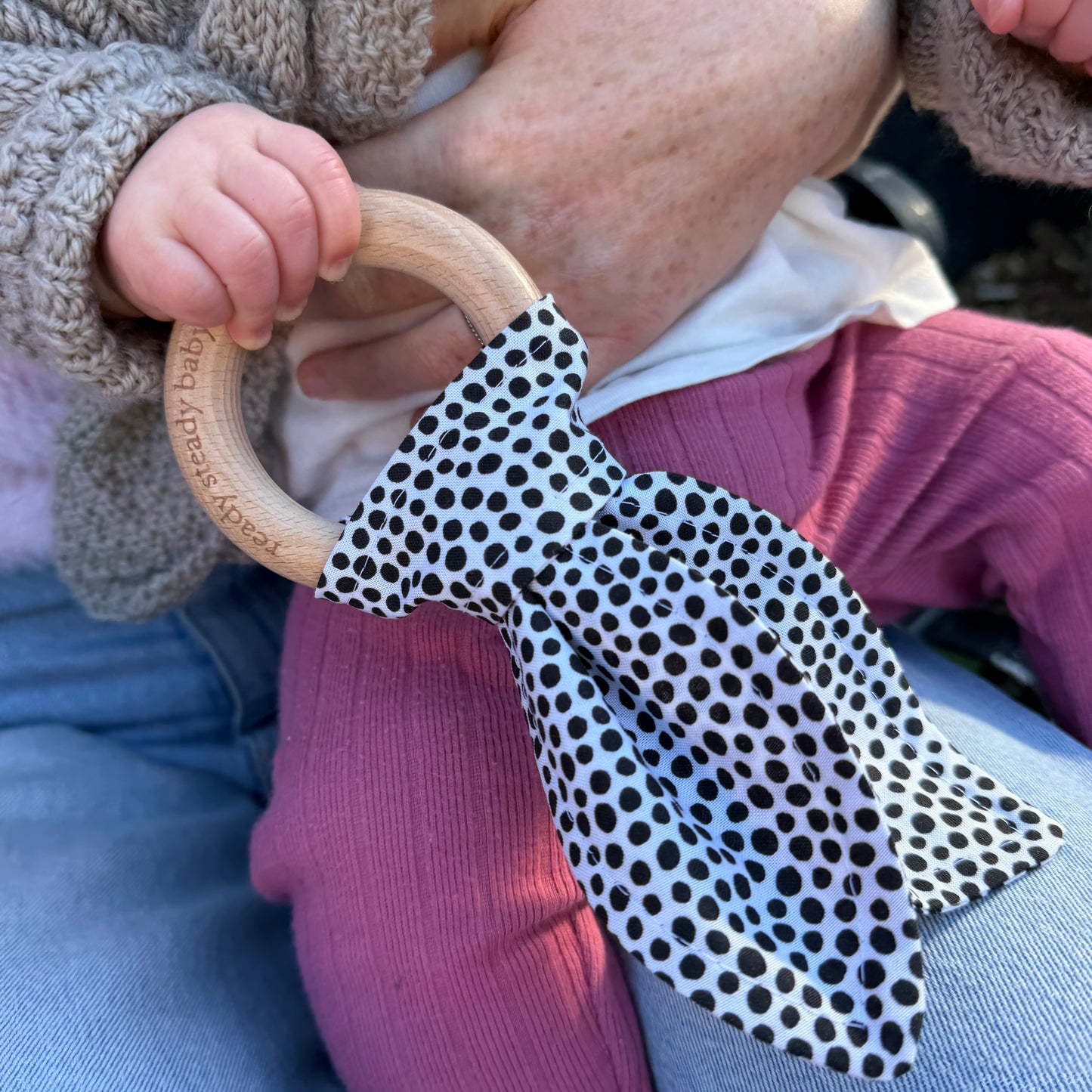 Teething Ring + High Contrast Bunny Ears