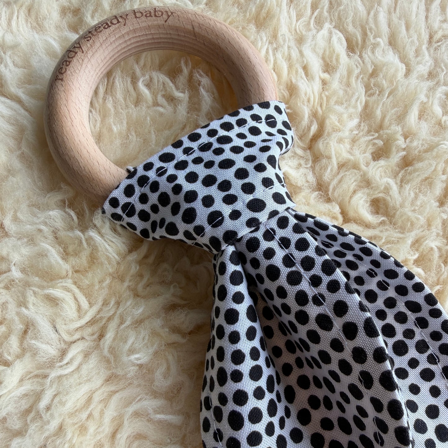 Teething Ring + High Contrast Bunny Ears